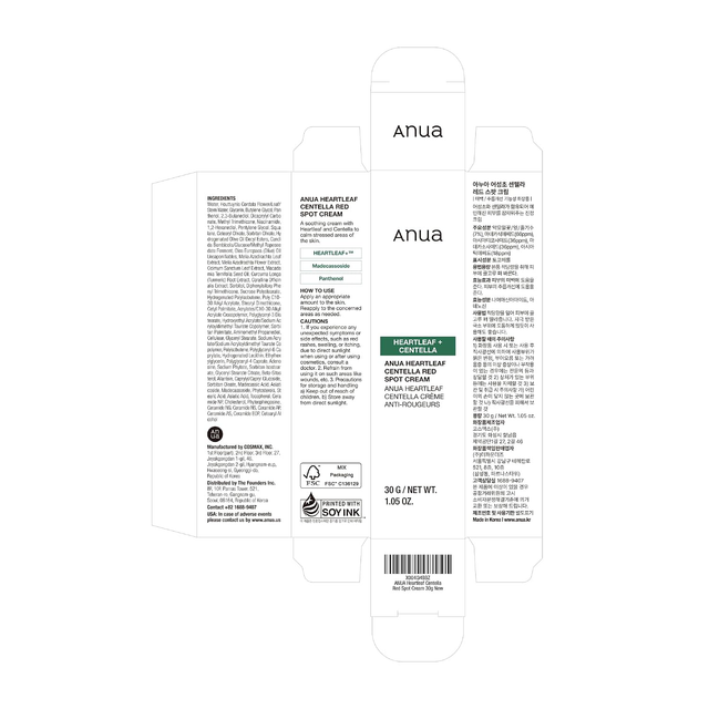Anua - Heartleaf Centella Red Spot Cream 30g.