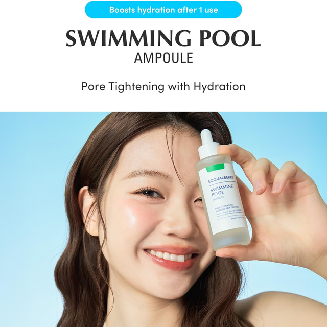 EQQUALBERRY - Bundle of: 1x Swimming Pool Ampoule 50ml. + 1x Swimming Pool Toner 155ml.