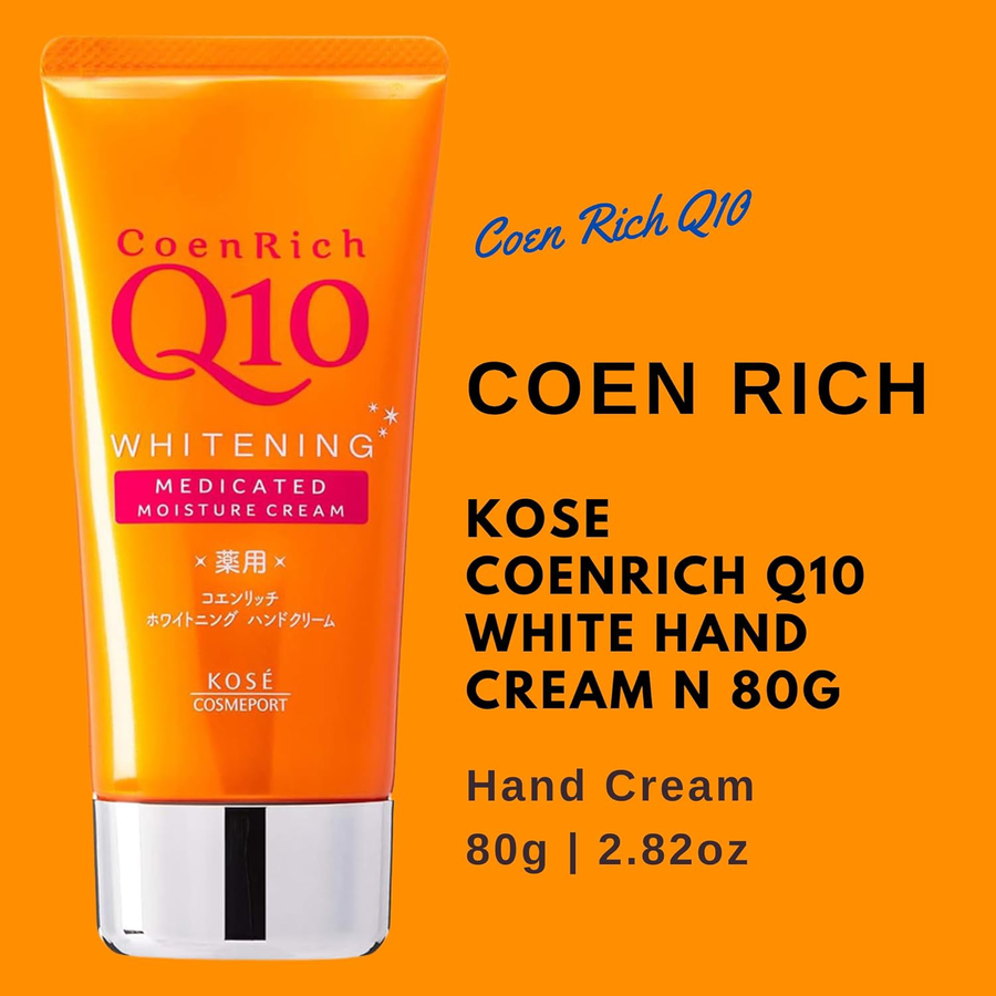 KOSE - CoenRich Q10 - Whitening Medicated Moisture Hand Cream 80g.