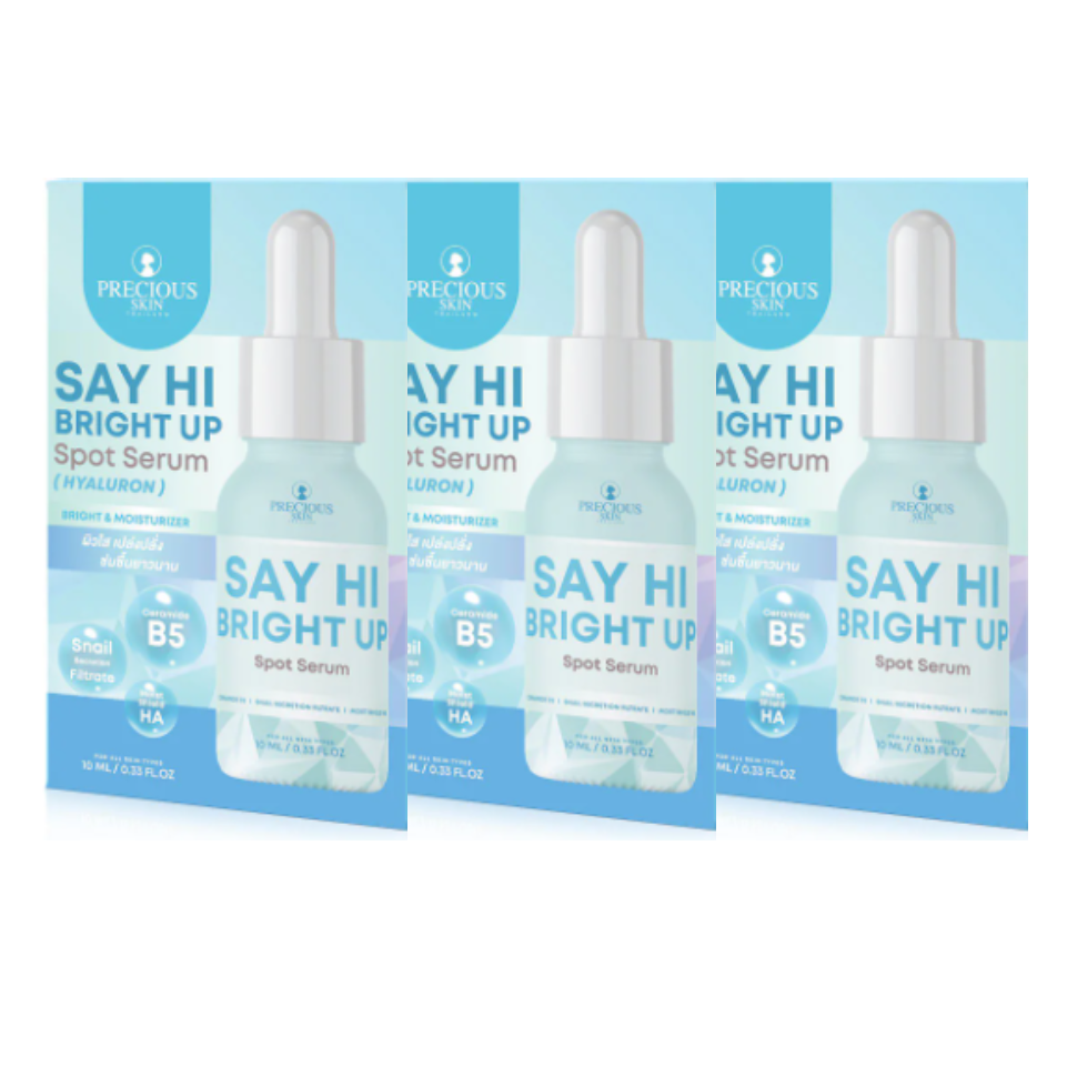 Precious Skin Thailand - Say Hi Bright Up Spot Hyaluron Serum 10ml. (Pack of 3)