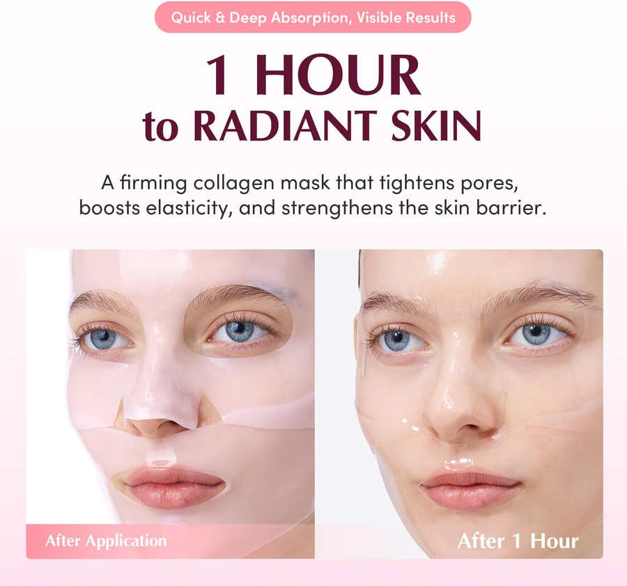 EQQUALBERRY - Collagen Pore-Tight Up Hydrogel Mask 30g. (Pack of 3)