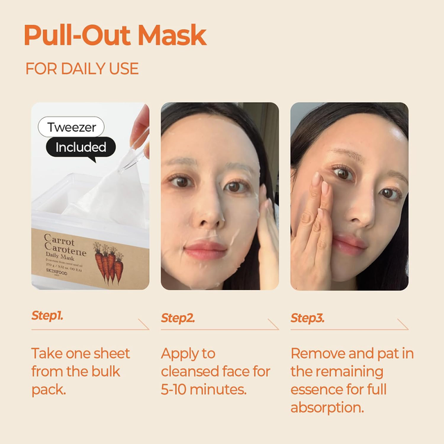 Skinfood - Carrot Carotene Daily Mask 270g. (30 Sheets)