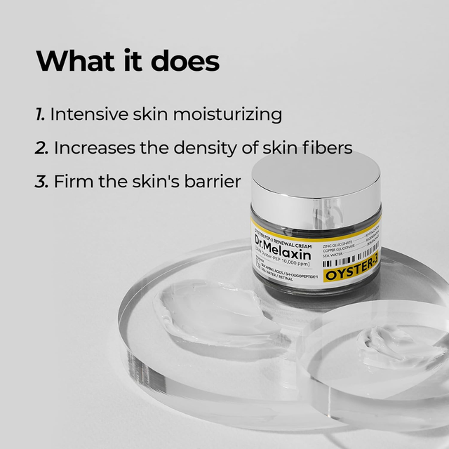 Dr.Melaxin - Oyster Pep-3 Renewal Cream with Silk Amino Acids, Retinal and Sea Water 50ml.