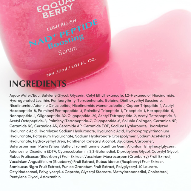 EQQUALBERRY - NAD+ Peptide Boosting Serum 30ml.