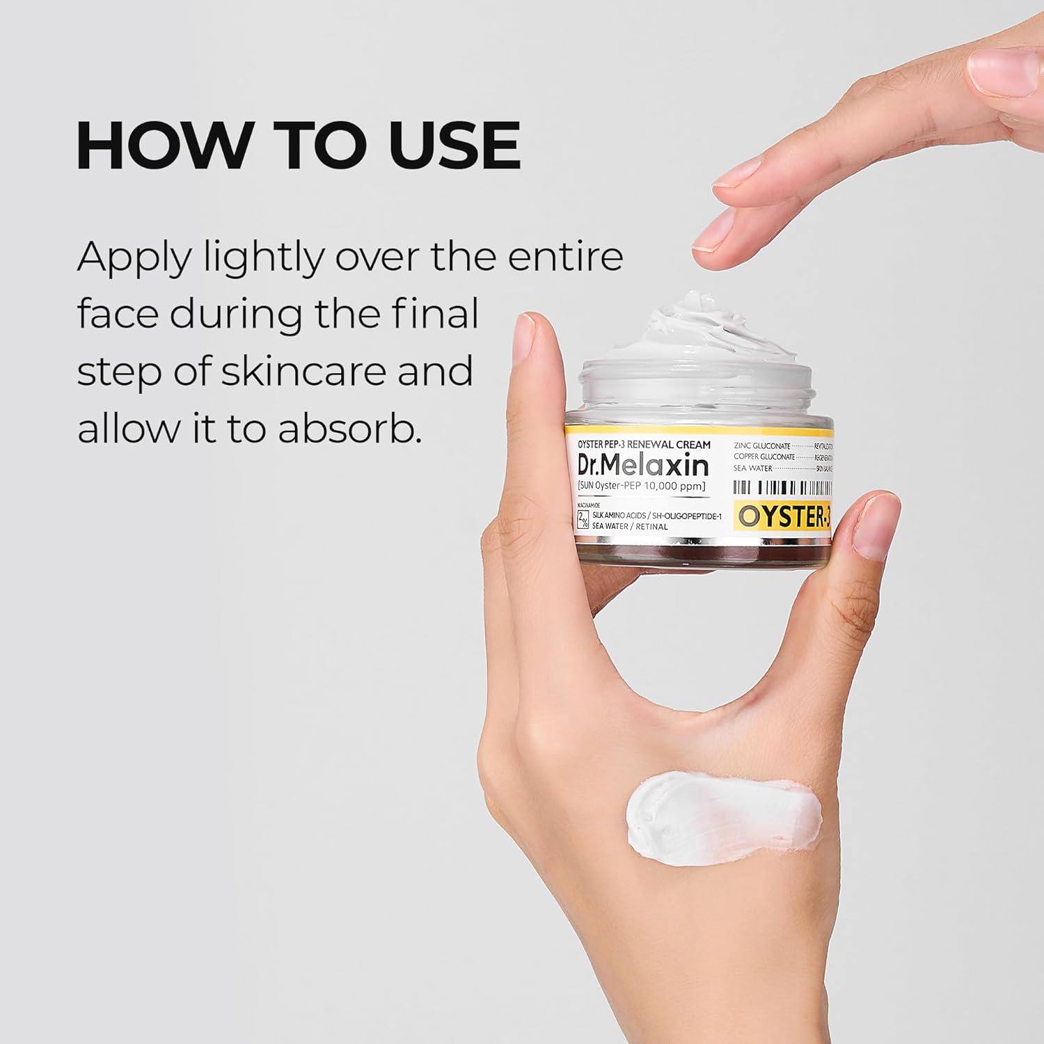 Dr.Melaxin - Oyster Pep-3 Renewal Cream with Silk Amino Acids, Retinal and Sea Water 50ml.