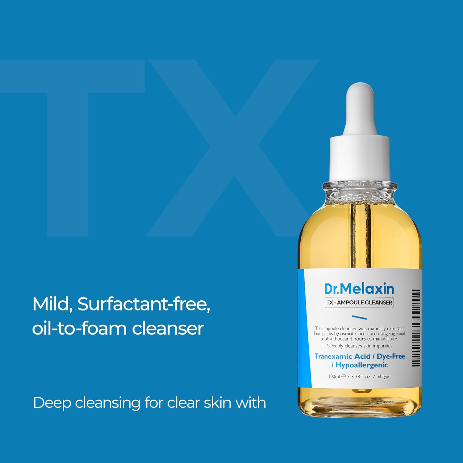 Dr.Melaxin - TX Ampoule Cleanser with Tranexamic Acid, Dye-Free and Hypoallergenic 100ml.
