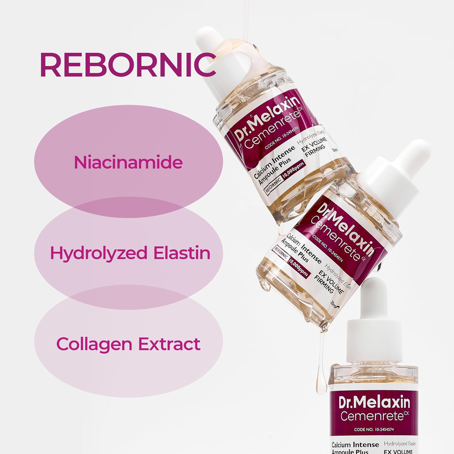 Dr.Melaxin - Cemenrete CX Calcium Intense Ampoule Plus Hydrolyzed Elastin EX Volume Firming 30ml.