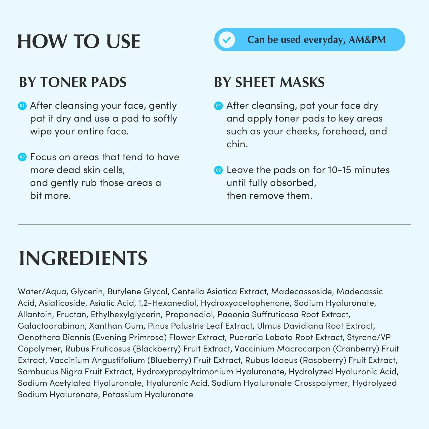 EQQUALBERRY - Swimming Pool Toner Pads (70 Pads)