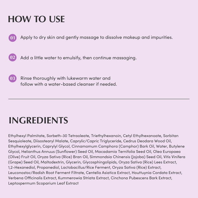 EQQUALBERRY - Purple Rice Pore Smoothing Cleansing Oil 200ml.