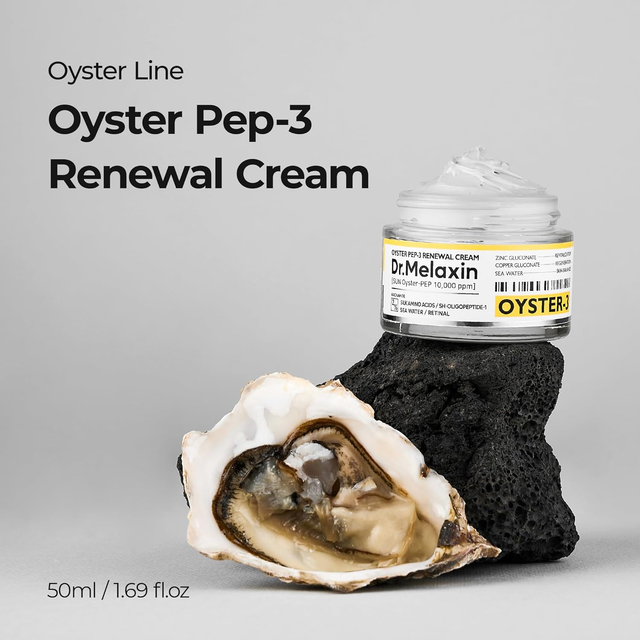 Dr.Melaxin - Oyster Pep-3 Renewal Cream with Silk Amino Acids, Retinal and Sea Water 50ml.
