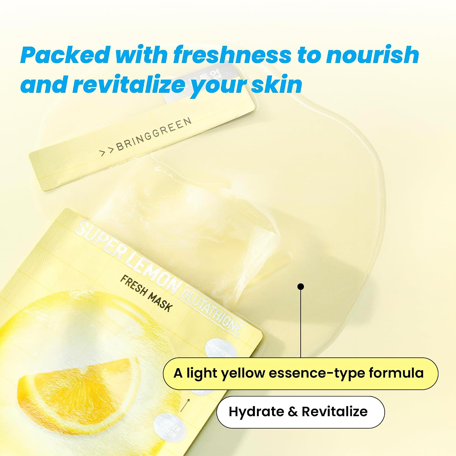 Bringgreen - Super Lemon Glutathione Fresh Mask 20g. (Pack of 3)