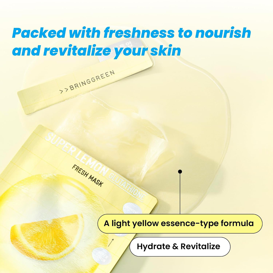 Bringgreen - Super Lemon Glutathione Fresh Mask 20g. (Pack of 3)