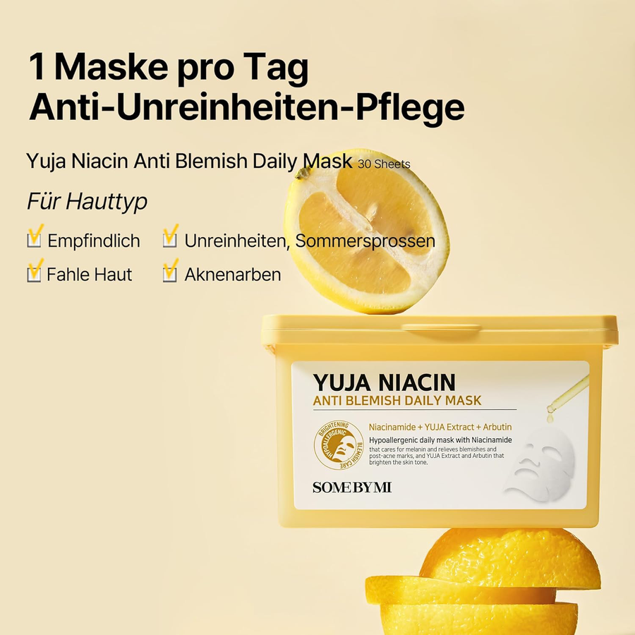 SOME BY MI - Yuja Niacin Anti-Blemish Daily Mask (30 Sheets)
