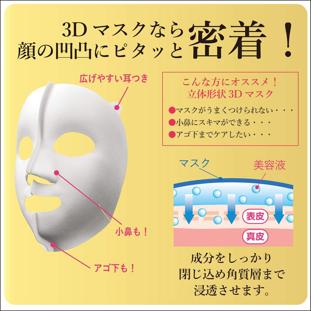 Hadabisei - 3D Hyaluronic Acid Mask 30ml. (Pack of 3)