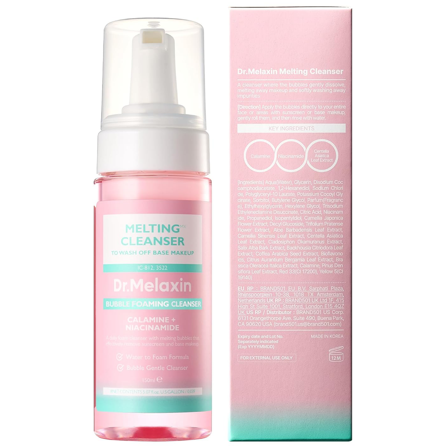 Dr.Melaxin - Melting Bubble Foaming Cleanser with Calamine + Niacinamide 150ml.