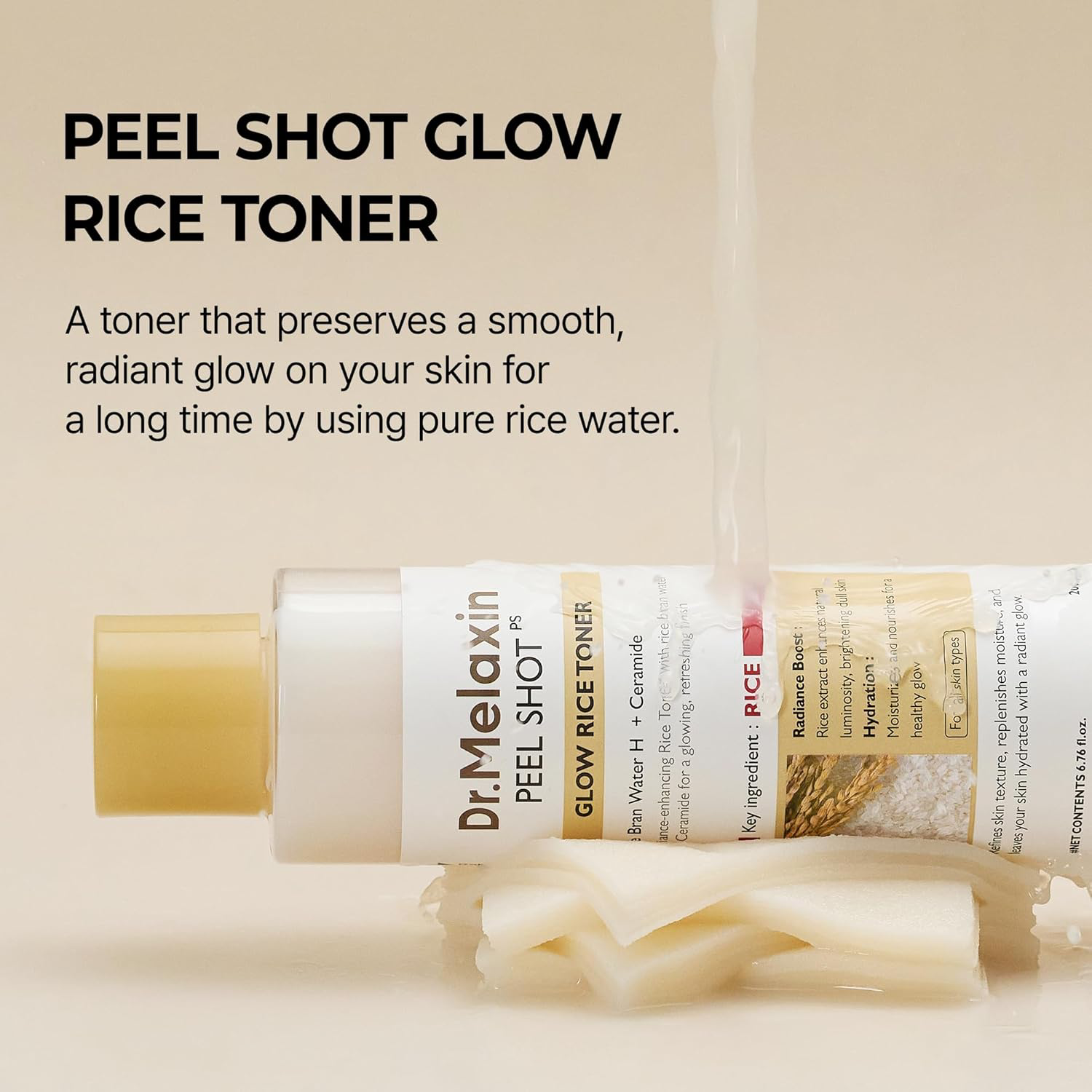 Dr.Melaxin - Peel Shot Glow Rice Toner 200ml.