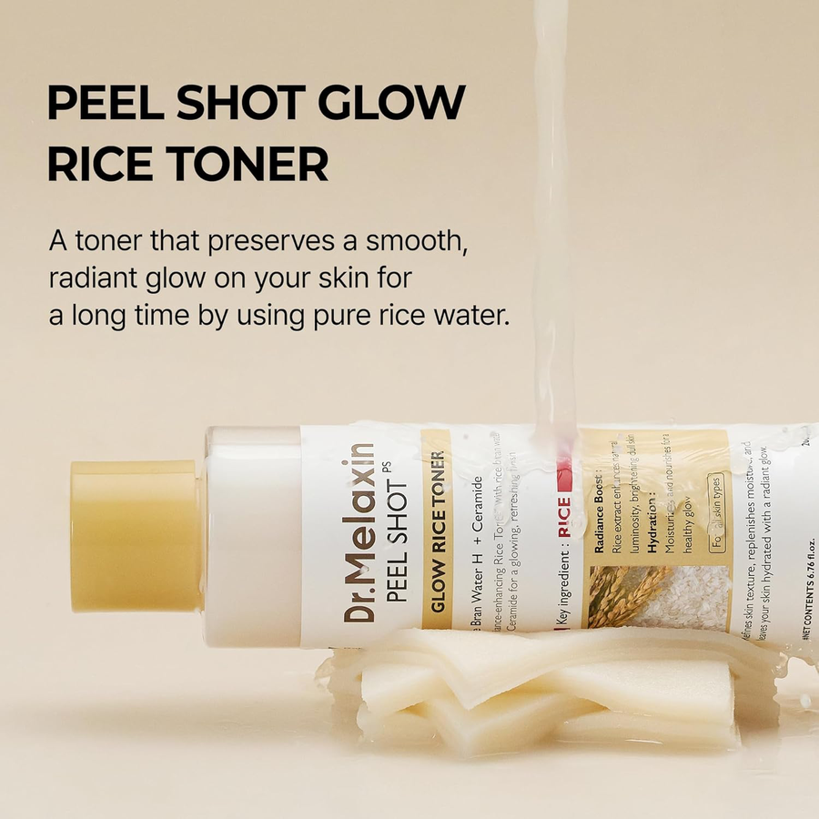 Dr.Melaxin - Peel Shot Glow Rice Toner 200ml.