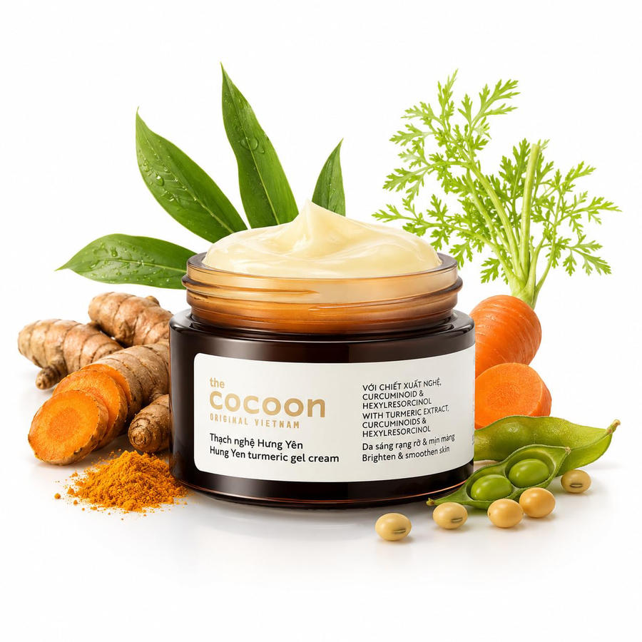 Cocoon Vietnam - Hung Yen Turmeric Gel Cream (Thạch Nghệ Hưng Yên) with Turmeric Extract & Curcuminoids 100ml.