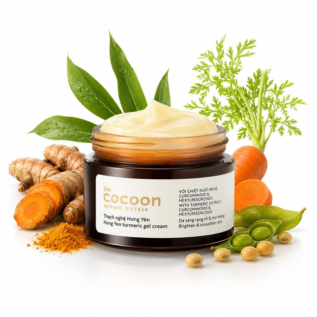 Cocoon Vietnam - Hung Yen Turmeric Gel Cream (Thạch Nghệ Hưng Yên) with Turmeric Extract & Curcuminoids 30ml.