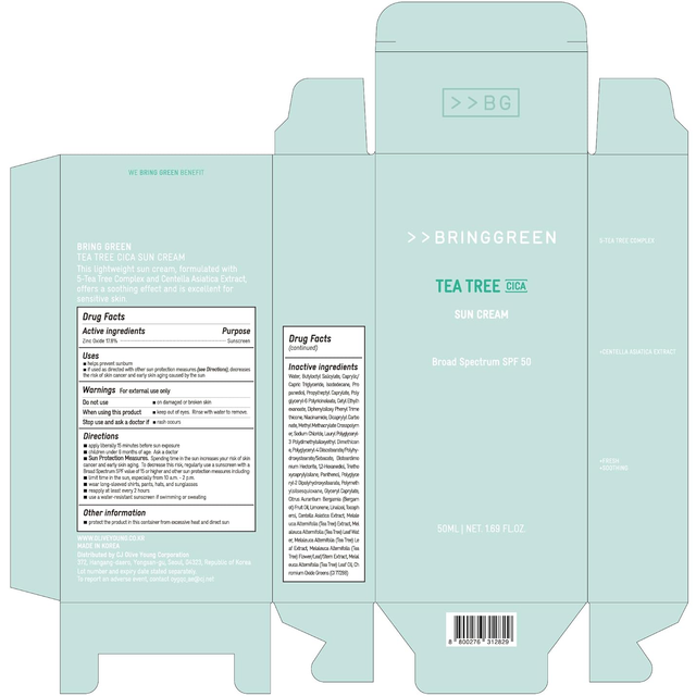 Bringgreen - Tea Tree Cica Fresh Sun Cream SPF+ PA++++ 50ml.