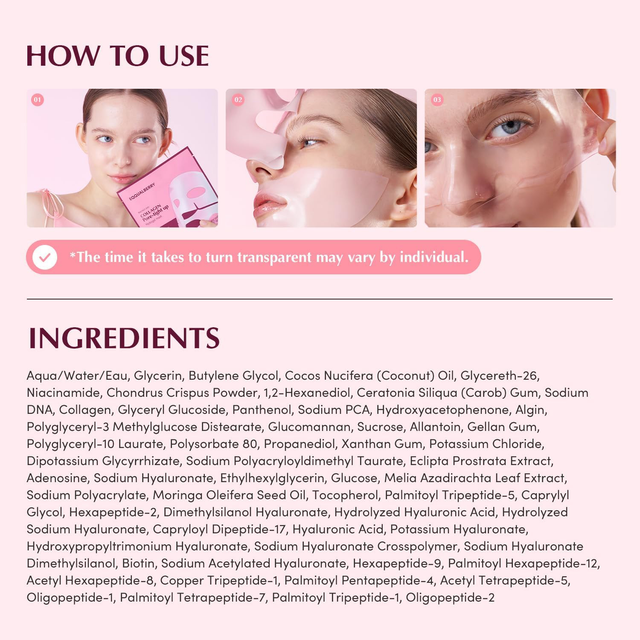 EQQUALBERRY - Collagen Pore-Tight Up Hydrogel Mask 30g. (Pack of 3)