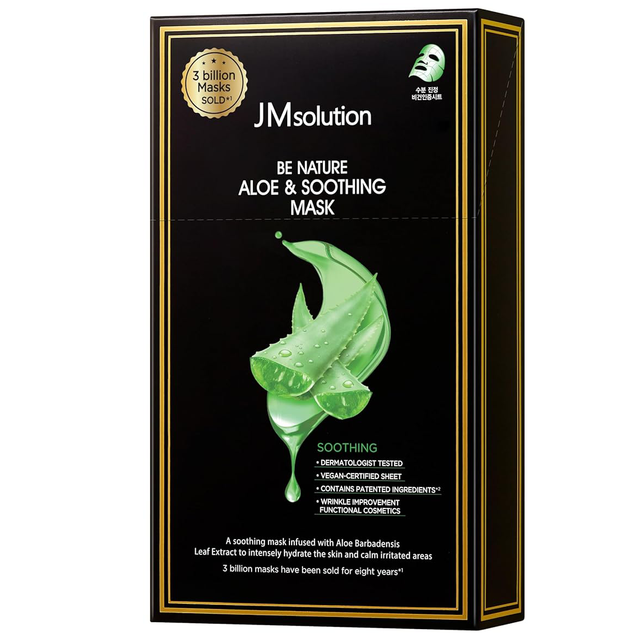JM Solution - Be Nature Aloe & Soothing Mask 24ml. (Pack of 3)