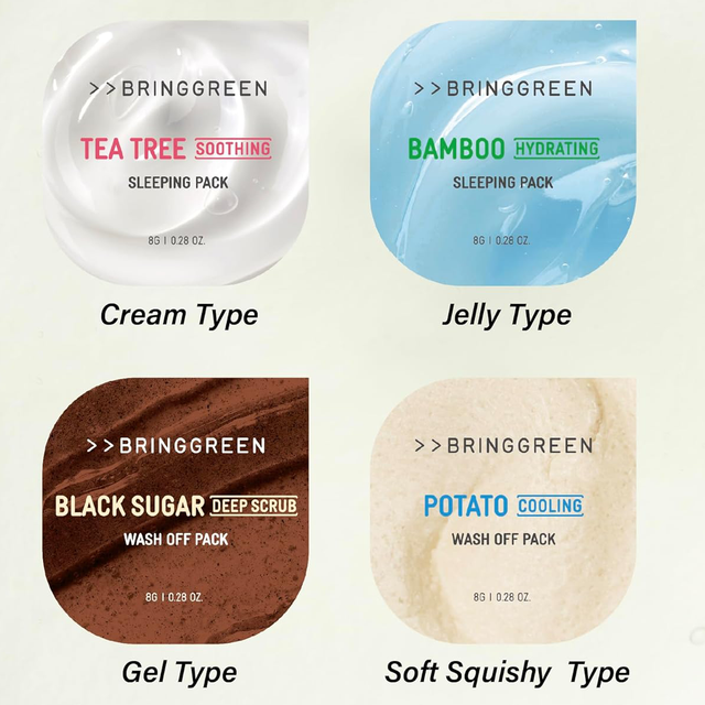 Bringgreen - Bamboo Hydrating Sleeping Pack 8g. (Pack of 3)
