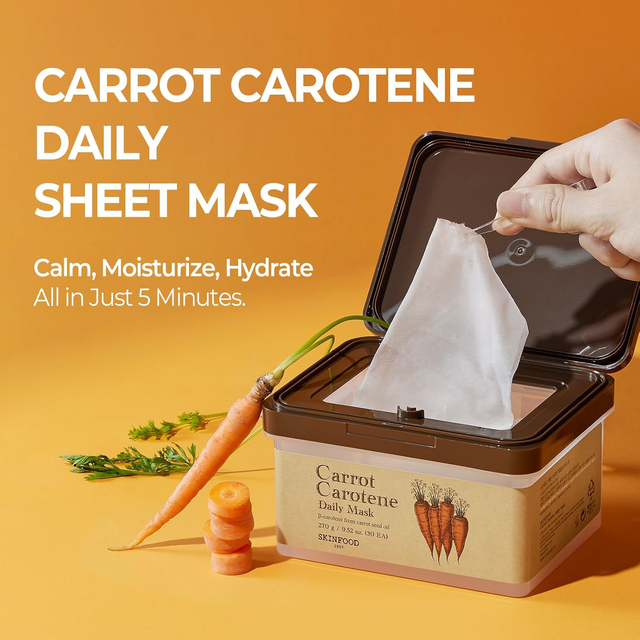 Skinfood - Carrot Carotene Daily Mask 270g. (30 Sheets)