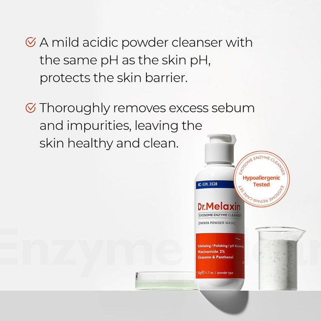Dr.Melaxin - Exosome Enzyme Cleanser Papaya Powder Wash 50g.