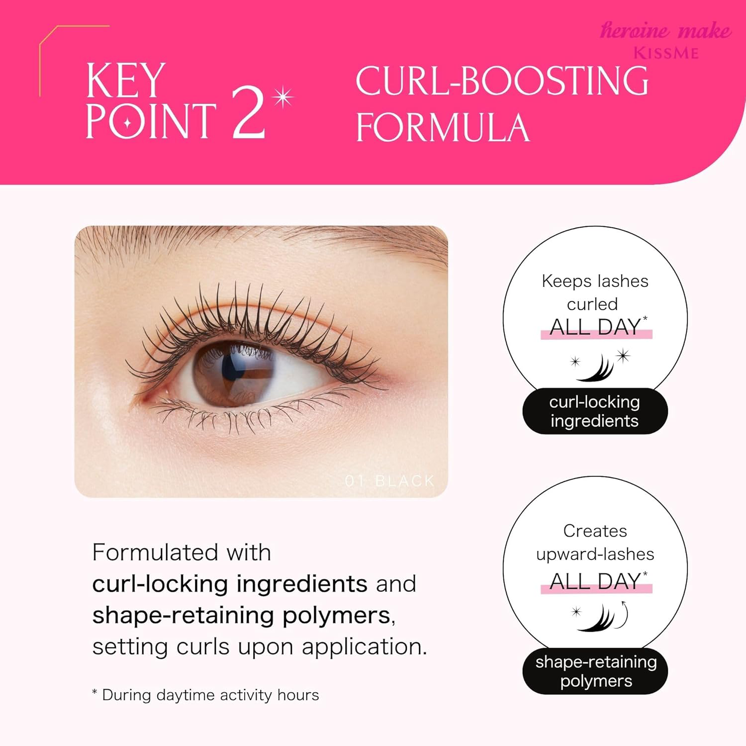 Kiss Me - Heroine Make Long Up Mascara Super Waterproof #01 Black 6g.