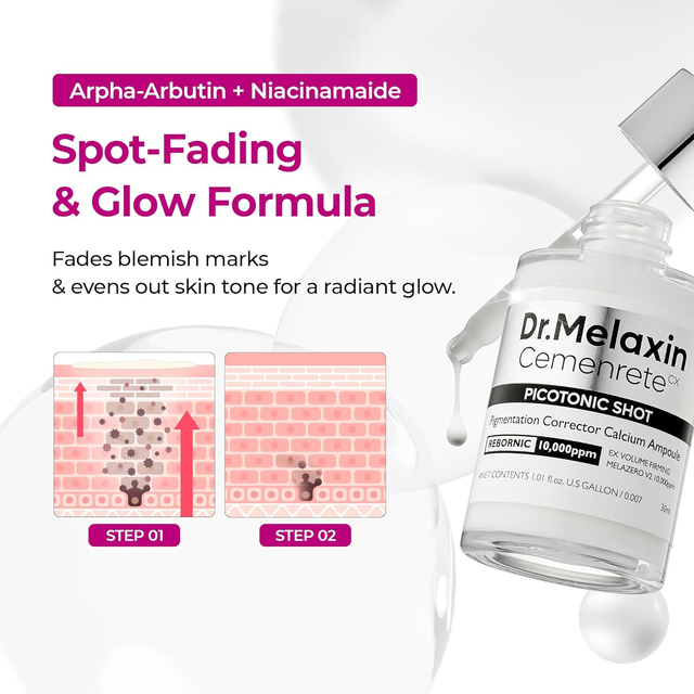 Dr.Melaxin - Cemenrete Picotonic Shot Pigmentation Corrector Calcium Ampoule 30ml.