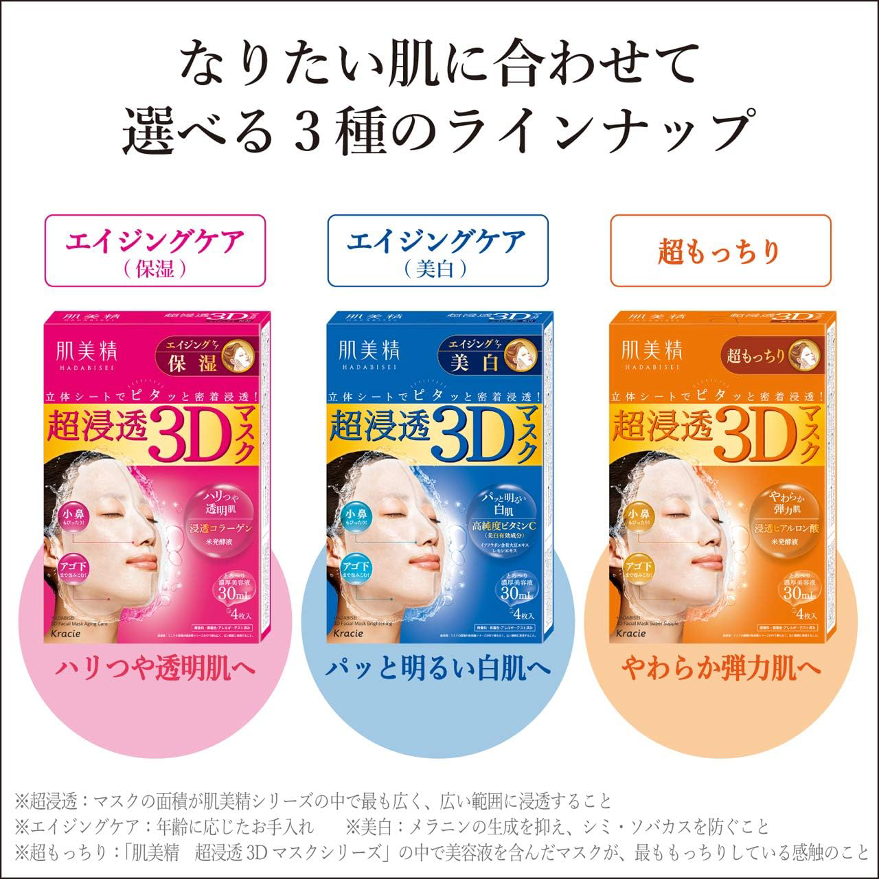 Hadabisei - 3D Hyaluronic Acid Mask 30ml. (Pack of 3)