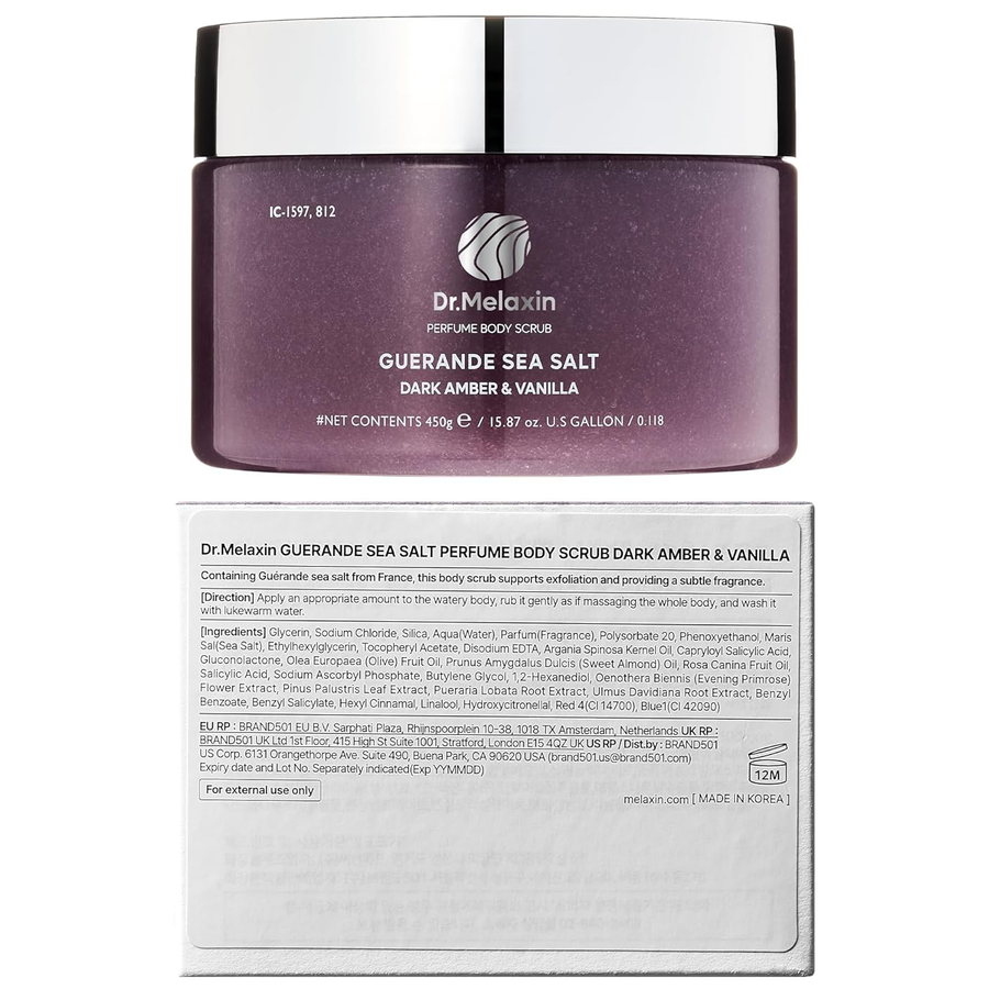 Dr.Melaxin - Guerande Sea Salt Perfume Body Scrub #Coral Rose 450g.