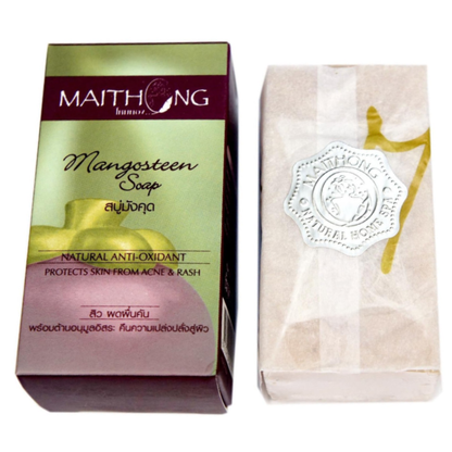 Maithong - Mangosteen Golden Silk Soap 100g. - Made in Thailand