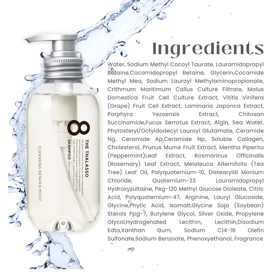 8 THE THALASSO - Cleansing Repair & Moist Shampoo 475ml.