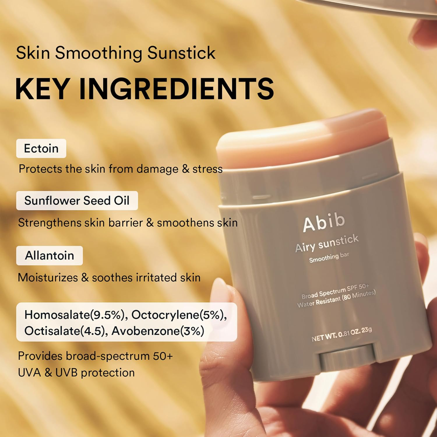 Abib - Airy Sunstick Smoothing Bar 23g.