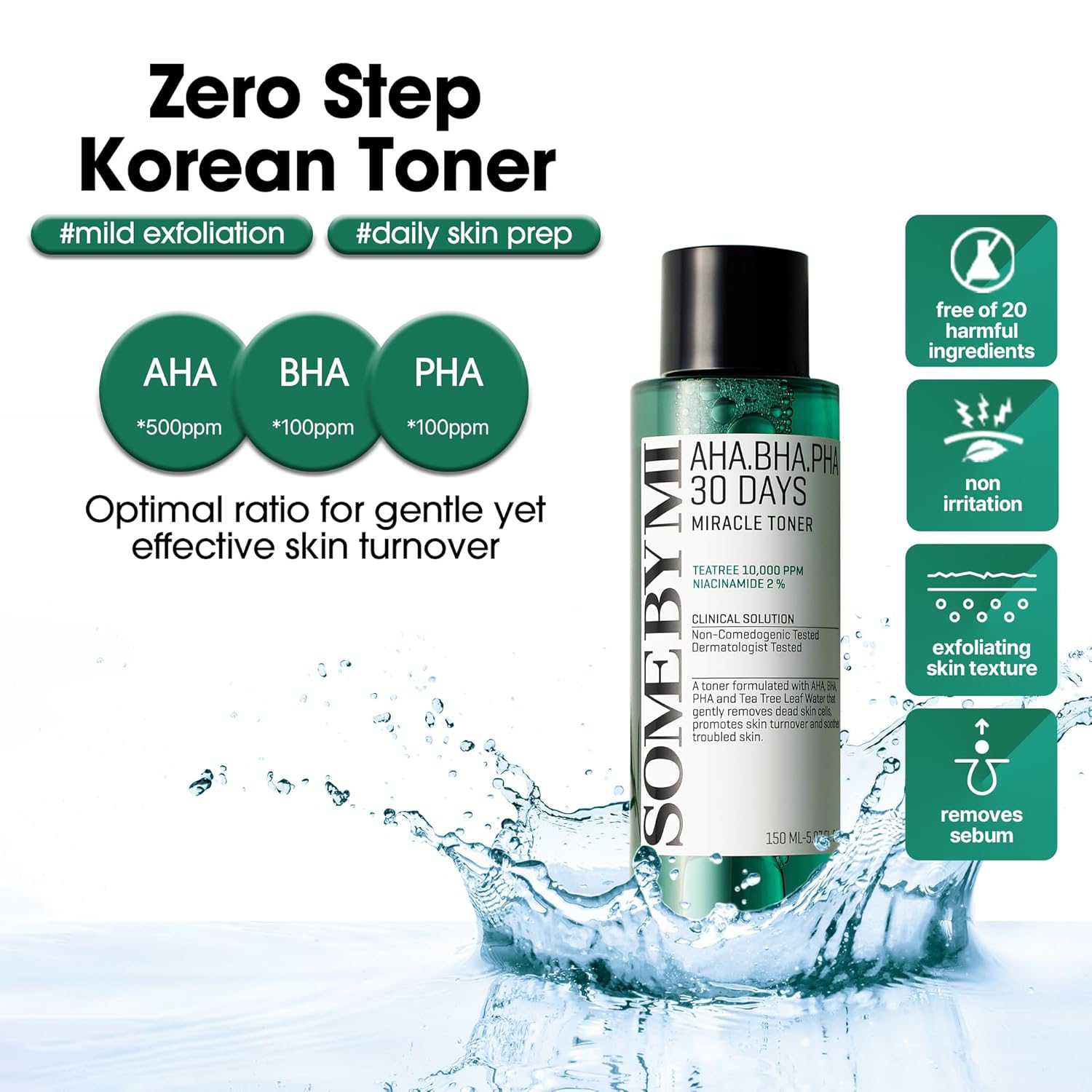 SOME BY MI - Bundle of 1x AHA-BHA-PHA 30 Days Miracle Toner 150ml. + 1x Serum 50ml.