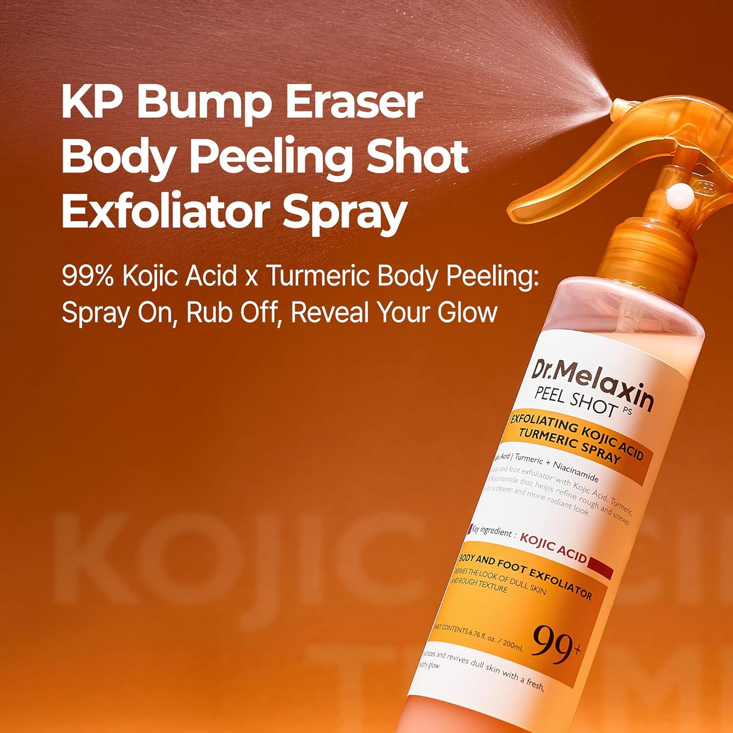 Dr.Melaxin - Peel Shot Exfoliating Kojic Acid Turmeric Spray 200ml.