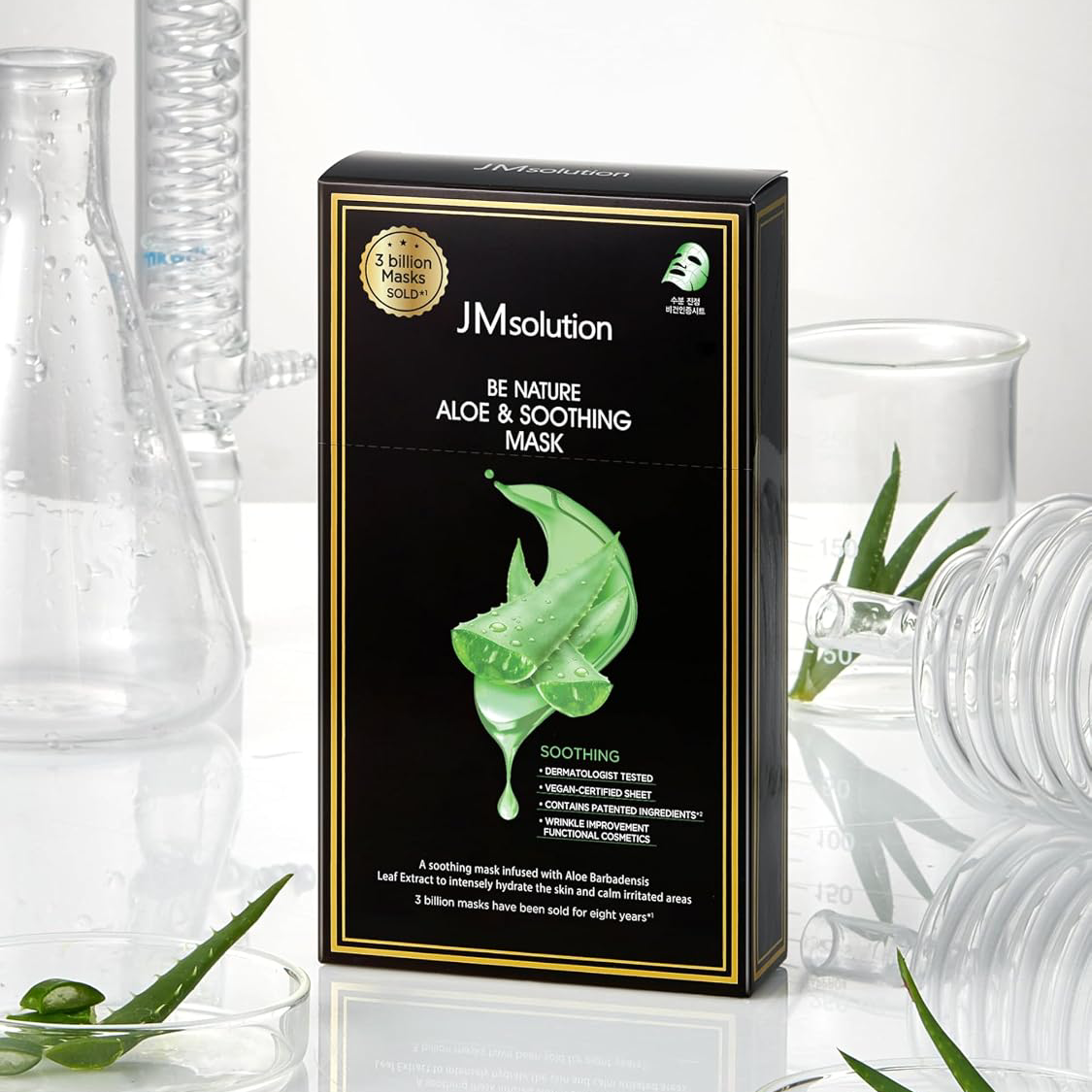 JM Solution - Be Nature Aloe & Soothing Mask 24ml. (Pack of 3)