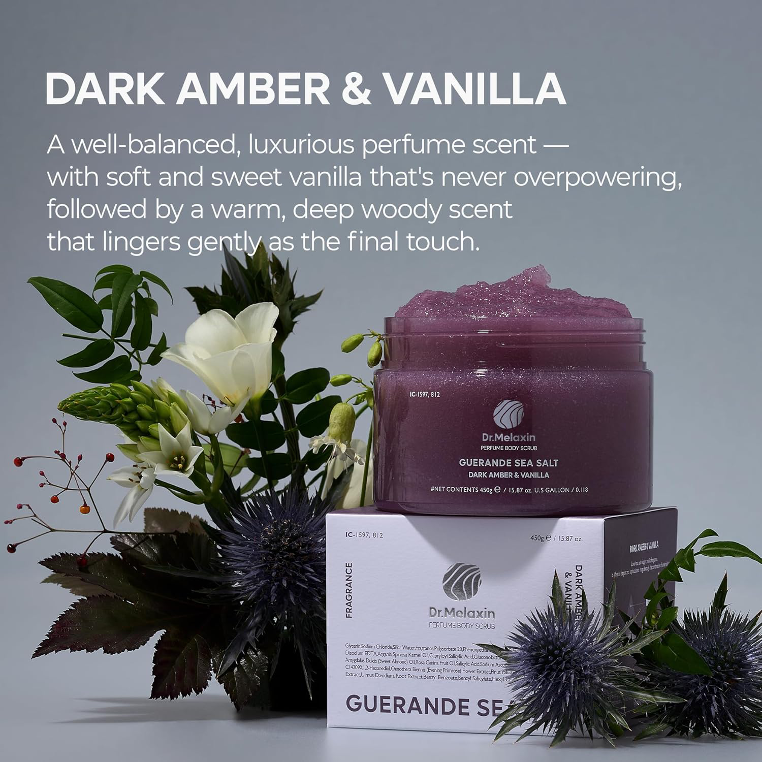 Dr.Melaxin - Guerande Sea Salt Perfume Body Scrub #Coral Rose 450g.