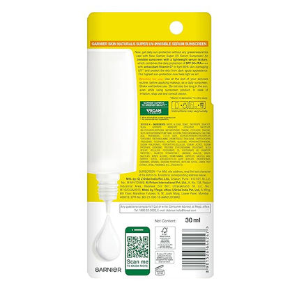 Garnier - Sunscreen Super UV Serum 30ml.