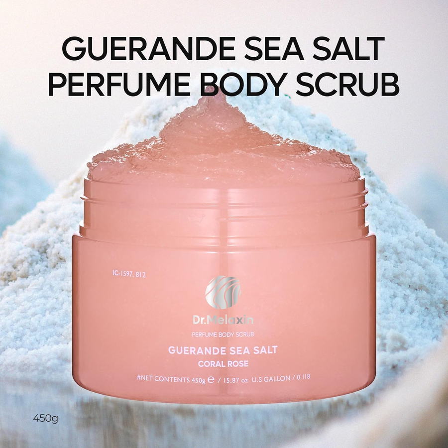 Dr.Melaxin - Guerande Sea Salt Perfume Body Scrub #Coral Rose 450g.