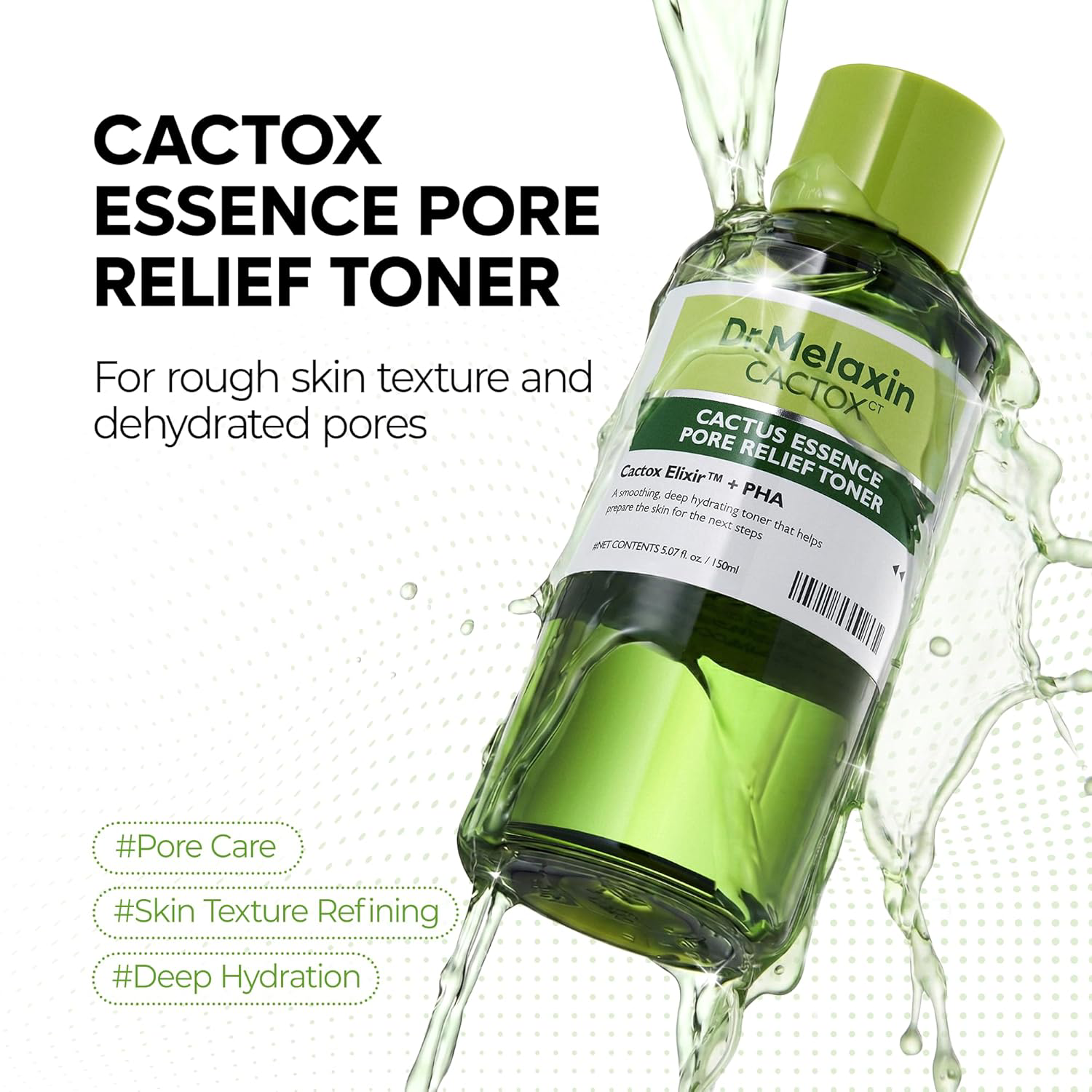 Dr.Melaxin - CACTOX Cactus Essence Pore Relief Toner + PHA 150ml.