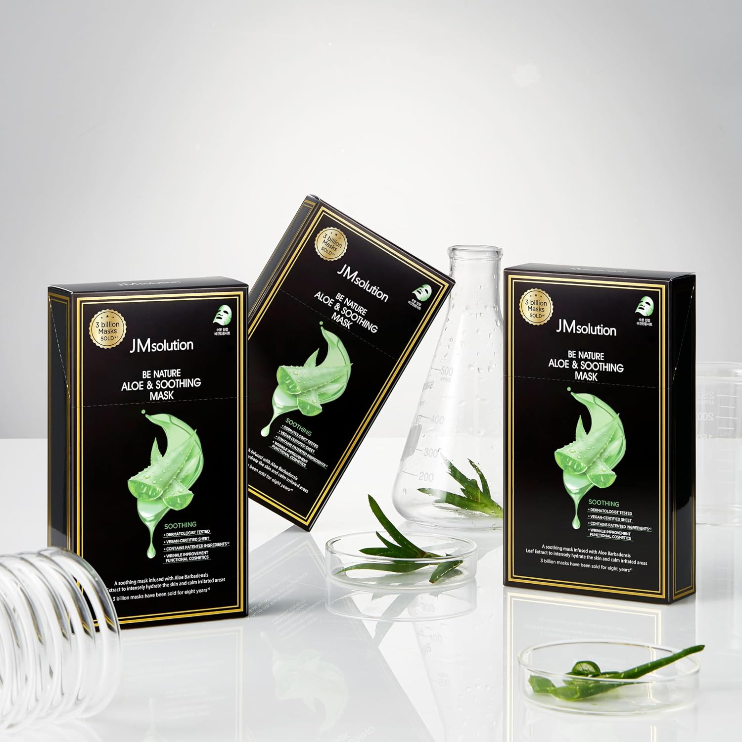 JM Solution - Be Nature Aloe & Soothing Mask 24ml. (Pack of 3)