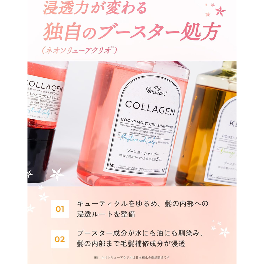 myBoostars - Collagen Boost-Moisture Shampoo 400ml.