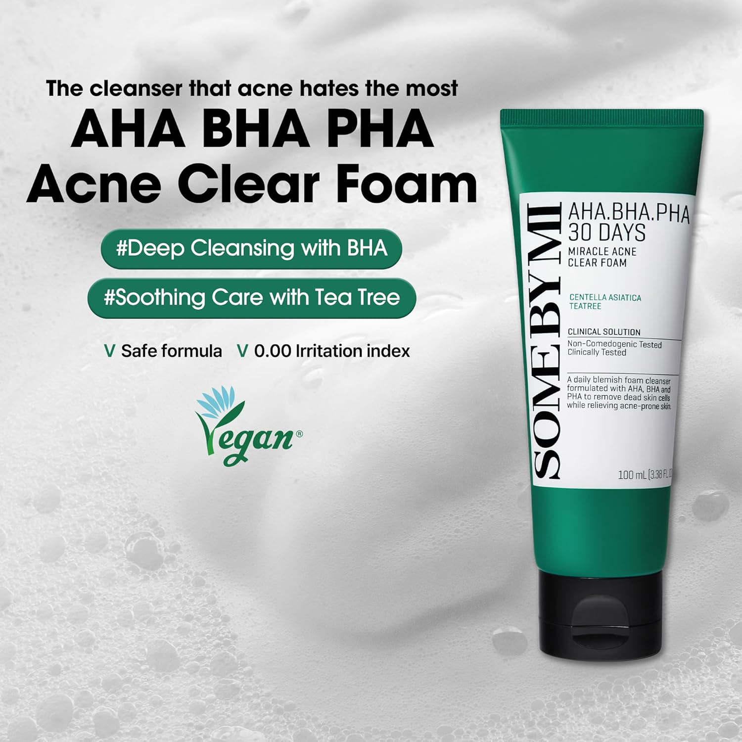 SOME BY MI - AHA-BHA-PHA 30 Days Miracle Acne Clear Foam 100ml.