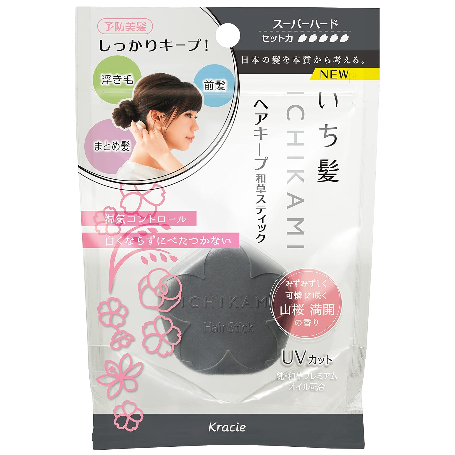 Kracie - Ichikami - Hair Keep Japanese Herbal Stick Super Hard 13g.