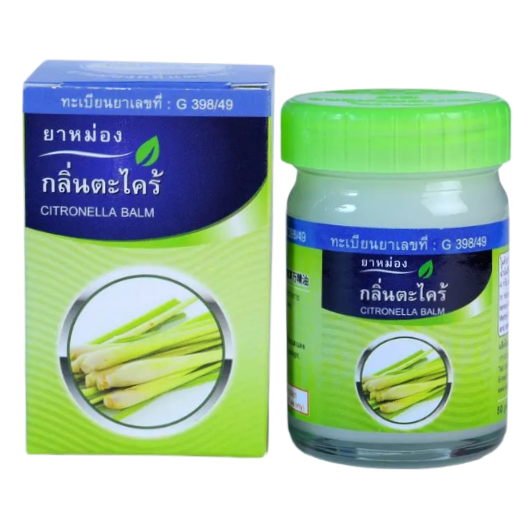Kongkaherb - Lemongrass Balm, Thai Herbal Massage Balm 100g.