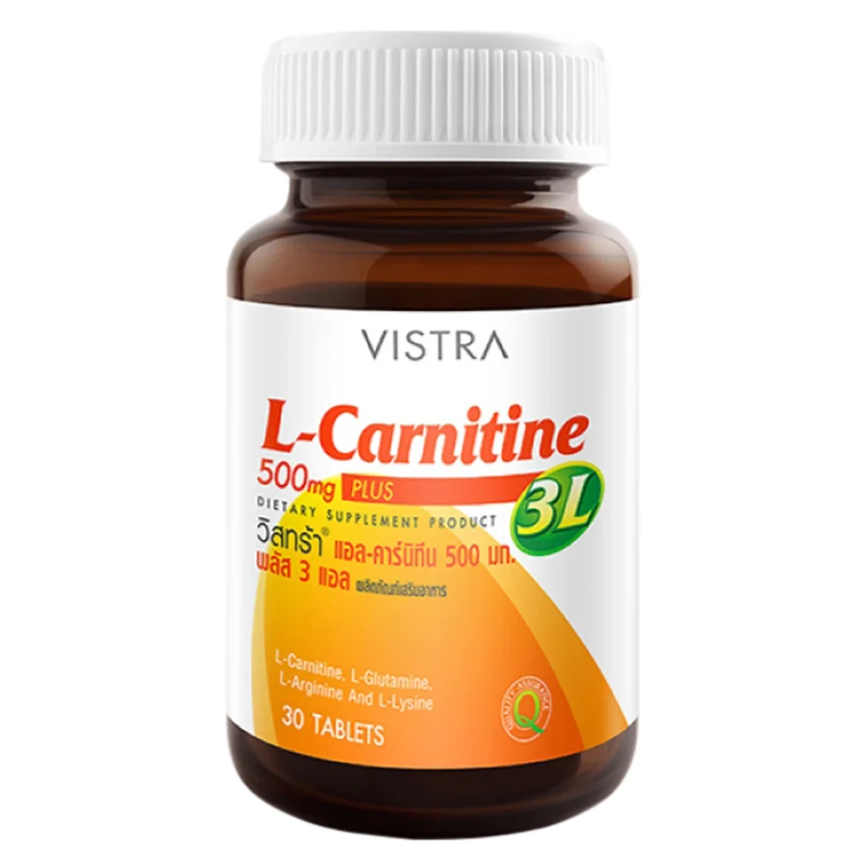Vistra - L-Carnitine 500 mg. Plus 3L (30 tablets)