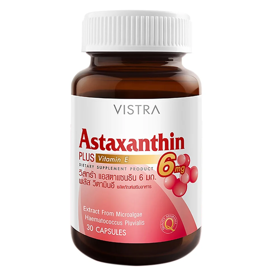 Vistra - Astaxanthin Plus Vitamin E 6 mg. (30 capsules)